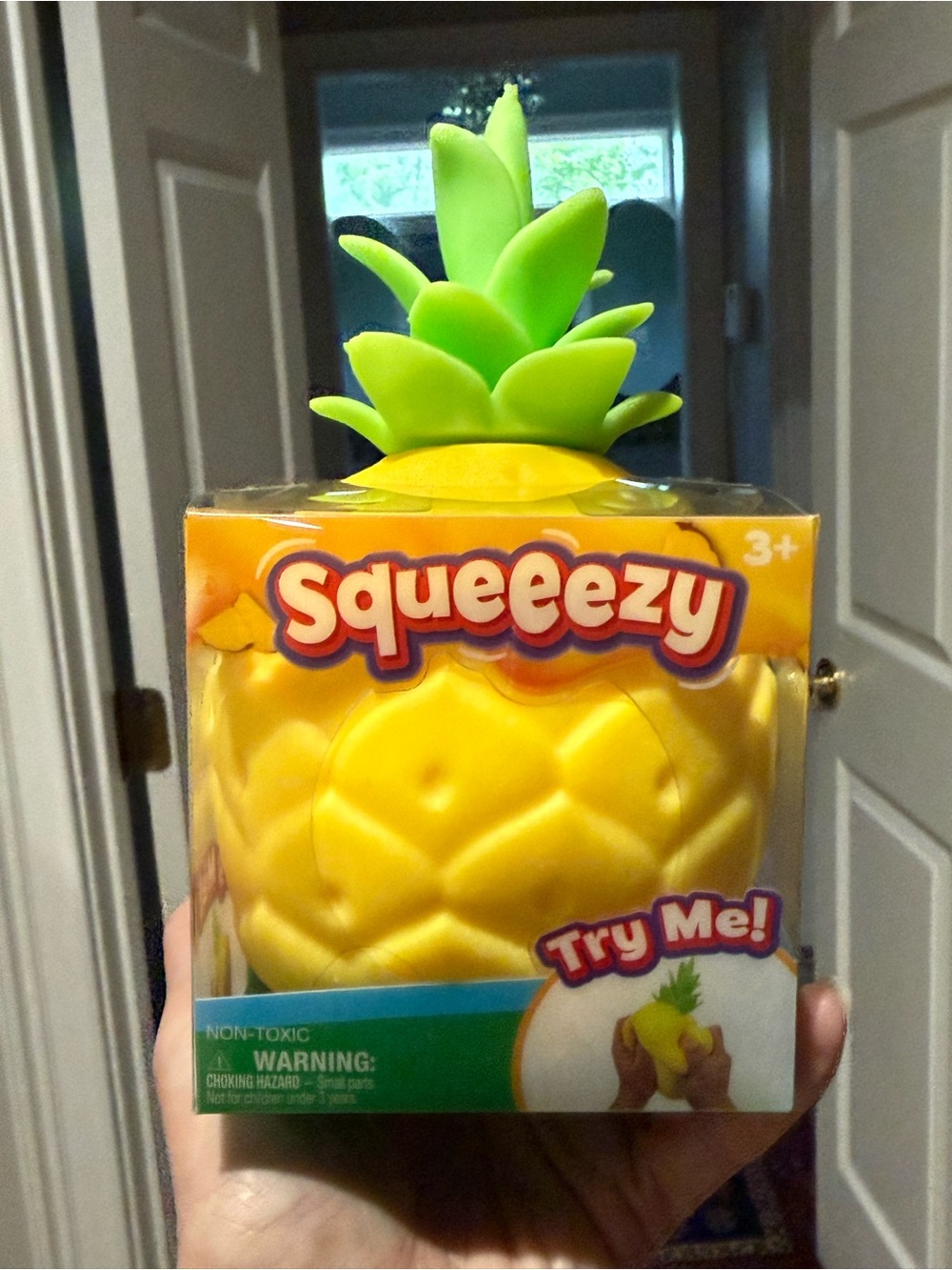 Squeeezy Pineapple Squishy Toy - Yellow & Green